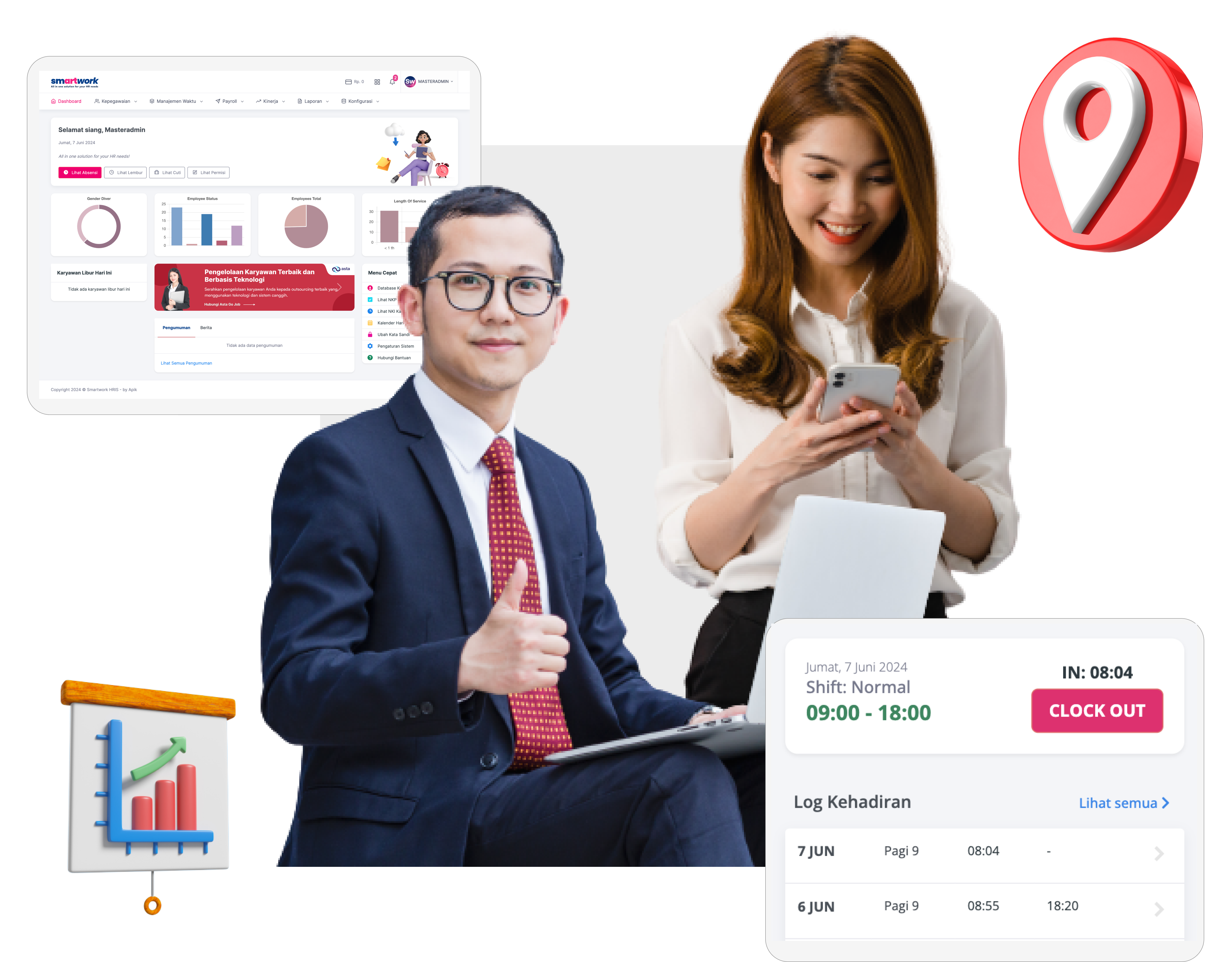 Smartwork App Aplikasi Absensi Online & HR Solution No 1 di Indonesia
